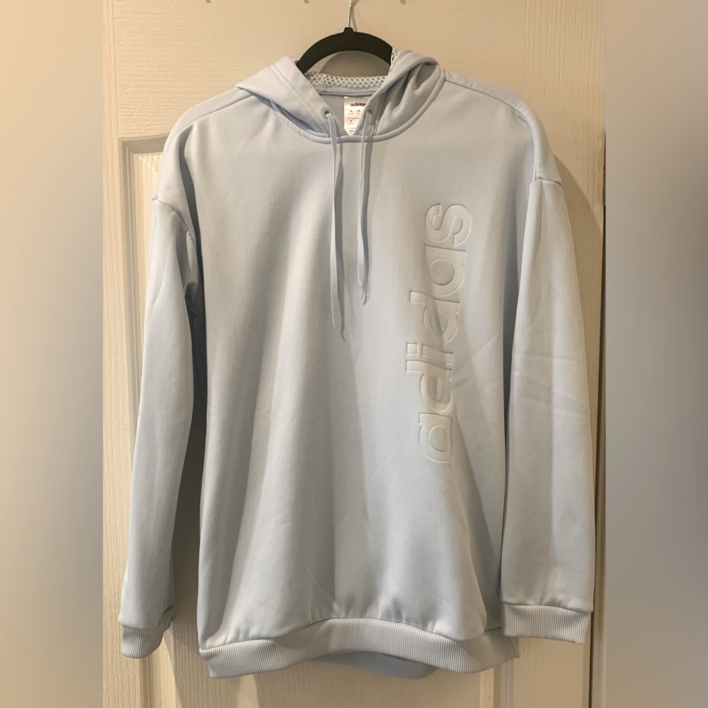 Adidas • Women’s Gear Up Aeroready Hoodie • Light Blue • Size Small